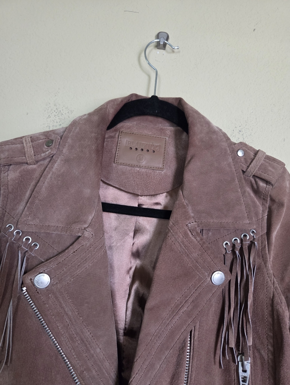 Blank NYC Genuine Leather Suede Fringe Fringed Boho Bohemian Cowgirl Western - Picture 4 of 10